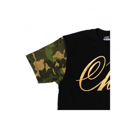 T-shirt 1stClass - Militaire Beige "Logo 1stClass" - Noir